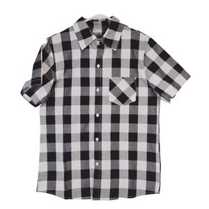 SANGTREE Mens Short‎ Sleeve Plaid Casual Button Up Shirt Cotton Blend Chest 38in